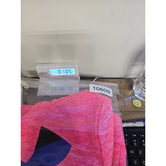 Under Armour Sweatshirt Girls Youth Medium Cold Gear Hooded Pullover Pink - Picture 7 of 7